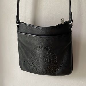 LAUREN RALPH LAUREN BLACK LEATHER CROSSBODY